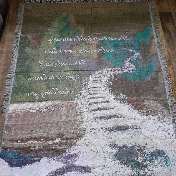 Memory Tapesty Throw "If tears could build a stairway.." Beautiful Throw - Picture 3 of 3